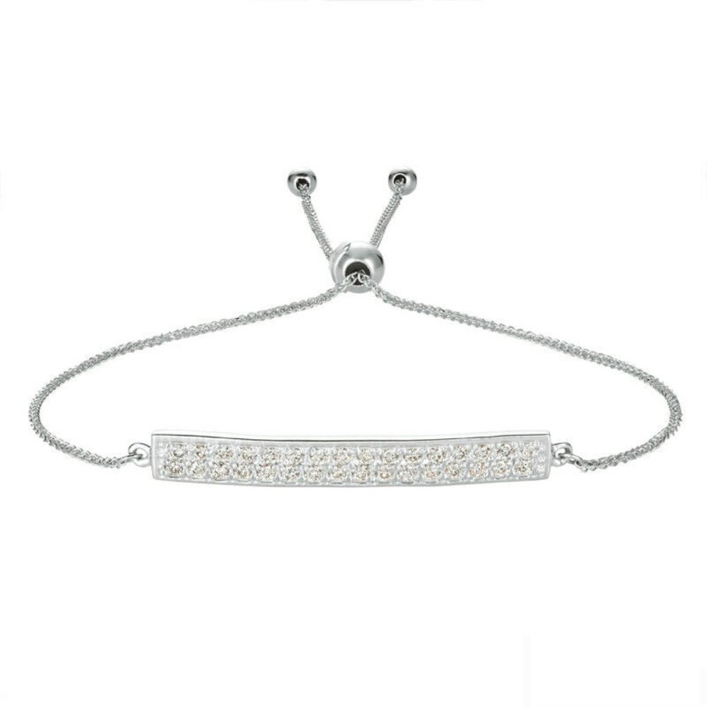 0.40 Carat Diamond Bolo Bar Bracelet